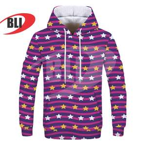 High Quality Cotton Fleece Full Dye Sublimation Pullover Hoodie Custom Sublimated Fashion <b>Hoodies</b> For Men - Product Image 1
