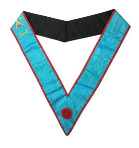 Maçonnique bleu Lodge culte maître maçon tablier ceinture ensemble broderie Design coton bavoir avec matériau en cuir pour les cérémonies de culte - Product Image 3
