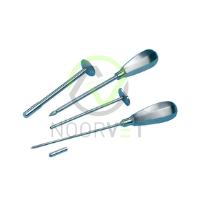 Trocar Cannula สายเอ็นสำหรับสัตวแพทย์,สายเอ็นโลหะมือจับเหล็กและพลาสติกขนาด14ซม. X 4มม. และ5มม. - Product Image 2