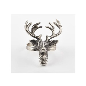 Anneau de serviette en aluminium de conception de tête de renne, anneau de serviette décoratif de qualité supérieure, vente en gros, anneau de serviette en aluminium en métal - Product Image 6