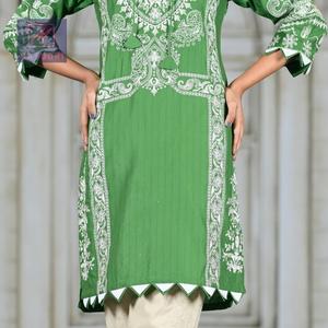 Kurtis traditionnels pakistanais et indiens pour femmes, en coton Masoori de haute qualité, brodés à la main, avec des découpes, service OEM - Product Image 5