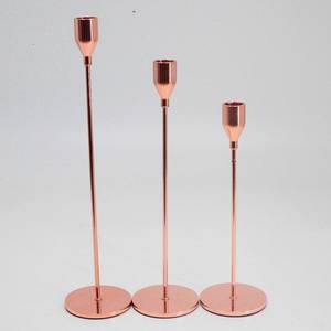 Bougeoir doré en cuivre plaqué pour la décoration de la chambre et la maison, bougeoir, pour un dîner lampe - Product Image 2
