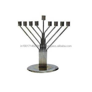 Chandelier à neuf bras en métal Design, porte-bougie luisant avec décor en métal massif, lanterne d'intérieur et d'extérieur - Product Image 1