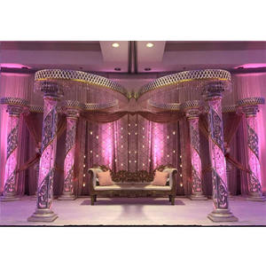 มณฑปงานแต่งงานดีไซน์หรูหรา ประดับด้วยคริสตัลใยแก้วรูปผีเสื้อ  มณฑปงานแต่งงานแบบแกะสลักใยแก้วรูปผีเสื้อ  มณฑปงานแต่งงานคริสตัลรุ่นล่าสุดจากสหรัฐอเมริกา - Product Image 1