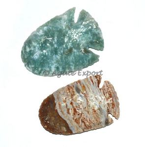 Puntas de Flecha de Ágata Pulida de 2 Pulgadas, Hechas a Mano, Grabadas, Estilo Indio, Coleccionables, para P-Arrow-006 - Product Image 1