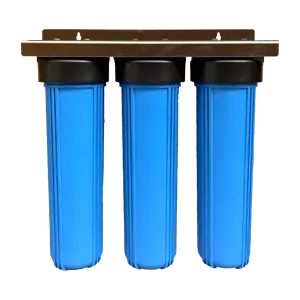 3 estágio de filtro De Água do agregado familiar Pré-Filtração de Água Amolecimento Big Blue 20 Polegadas