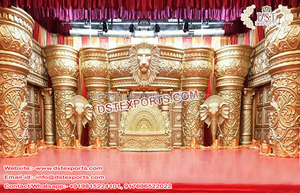 Installation de scène indienne en Fiber, 50 cm, ramjwada, installation de scène de mariage Royal, idéal pour une nuit de mariage - Product Image 4