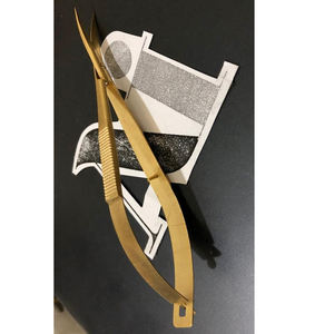 Hot Selling Gold-Coated Eyelash <b>Extension</b> Scissors Customizable Private Curved Blade Cuticle Scissor Sustainable Beauty Care - Product Image 1