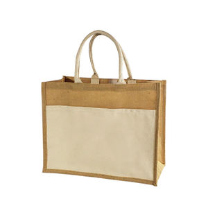 Venta al por mayor correa de hombro personalizado impreso playa de yute tamaño mediano con mango certificado ISO9001 bolsa de compras de alta calidad para - Product Image 6