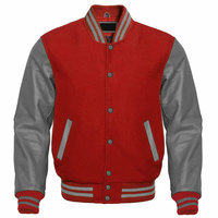 Chaqueta Bomber Varsity Personalizada con Logotipo para Hombre, Talla Grande, Cuello Alto, Impermeable, Transpirable, de Lana
