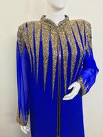 Robe caftan vintage de Dubaï pour femmes Abaya longue brodée à la main pour fête musulmane Tradition islamique arabe