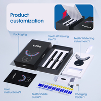 Kits de blanchiment des dents IVI SMILE, gel blanchissant à 35% de peroxyde, soin de nettoyage dentaire, blanchisseur de dents avec lumière LED, matériau de qualité alimentaire
