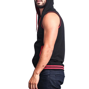 Sudadera con capucha sin mangas de gimnasio de calidad premium Camisetas sin mangas con capucha de entrenamiento para hombres Chaleco de secado rápido Sudaderas con capucha sin mangas - Product Image 5