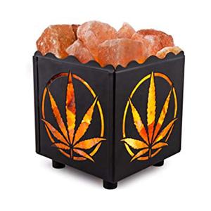 Añada brillo a su espacio Rubik Design Cube Lámpara de sal de diamantes con cesta de metal Lámpara de sal rosa del Himalaya de Sian Enterprises - Product Image 4