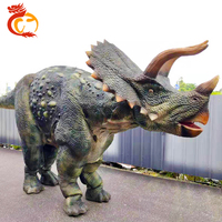 Disfraz de Dinosaurio Triceratops Animado con Patas Ocultas, Estructura Metálica, Impermeable, para Uso en Interiores/Exteriores, Simulación para Centros Comerciales