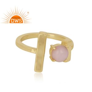 Barra de piedras preciosas de ópalo Natural ajustable, joyería de plata 92,5 sólida, joyería de piedras preciosas chapadas en oro, venta al por mayor - Product Image 2