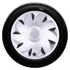 Hubcap ฝาครอบล้อรถบรรทุกขอบ14สีเงินโครเมียม,ที่ครอบล้อความแข็งแรงสูง Hubcaps จำนวน14นิ้วจำนวน1ชุด4ชิ้น - Product Image 5