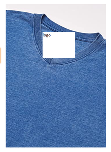 T-shirt col en v pour homme 57% Polyester 43% coton importé sans fermeture, bon marché, offre spéciale - Product Image 3