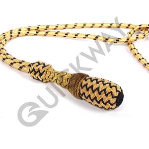 Noeud de sabre uniforme de cérémonie de fil de lingot de haute qualité avec noeud de poignard de guerre civile d'officier britannique noeud de Portepee - Product Image 5