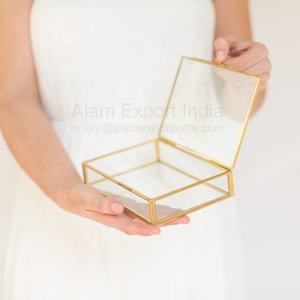 Boîte à photos en verre et métal pour le rangement - Product Image 4