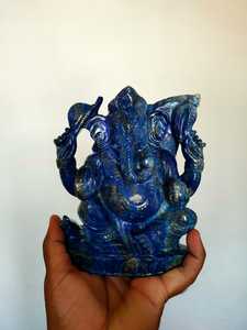 Escultura de Ganesha en Aventurina Melocotón Grabada a Mano, 2-2.5 Pulgadas, Origen India, Arte Espiritual Feng Shui Coleccionable - Product Image 4