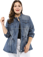 Zip up jeans veste pas cher prix dernière conception 100% coton personnaliser lavage à l'acide avec broderie conception