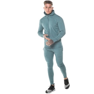 New Arrival Gym Active Athletic Slim Fit Men's Tracksuit With Front Zipper & Hood Men's Sweatsuit With Zip & Pockets - Product Image 3