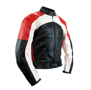 ओम अत्यधिक प्रतिरोधी असली चमड़े की मोटरसाइकिल जैकेट बाइक के कपड़े