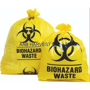 Vietnam productos de amianto bolsa pe material impreso personalizado de riesgo biológico bolsa de residuos de los hospitales médicos bolsa de residuos - Product Image 2