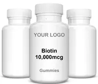GMP מוסמך ביוטין 10000mcg Gummies OEM ODM מותג פרטי תוספת בריאות בקבוק שיער Gummies תוצרת ארה"ב