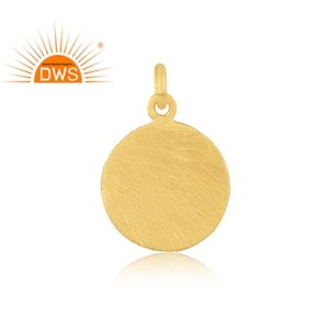 Pendentif en argent massif 925 pour femme, bijou fait à la main, plaqué or 18k, 1 pièce - Product Image 1