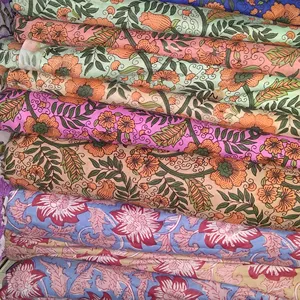 Manufacturer And Wholesaler Of Indian Handmade Cotton Printed Fabric Running Sewing Crafts Material Fabric