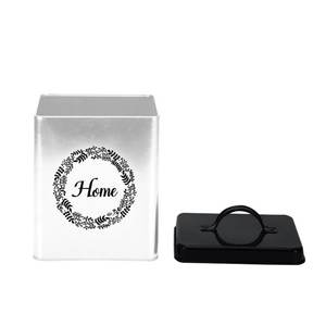 Stylish White Galvanized Food <b>Storage</b> <b>Container</b> with Black Lid Ideal for Home Kitchenware and Restaurant Food <b>Storage</b> - Product Image 4