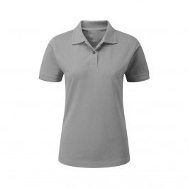 Camiseta de manga corta con cuello Polo de algodón 100% para mujer más vendida, traje informal de punto gris sólido de alta calidad, exportación directa - Product Image 2