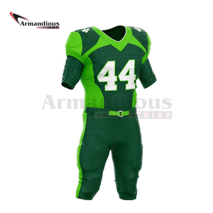 Uniforme de football américain personnalisé sublimé vêtements de sport en polyester à séchage rapide respirant grande taille ensembles de tarifs d'usine à manches courtes - Product Image 5