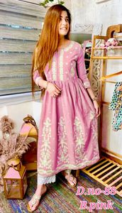 Kurtis señoras algodón Reyon mujeres Anarkali último diseño de moda listo para usar precio bajo con Dupatta Jackate vestido indio venta al por mayor Apparelgarment - Product Image 3