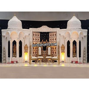 Celebración de boda exclusiva Raj Mahal Mandap Boda Estilo abierto Raj Mahal Mandap Última fibra Boda real Mandap EE. UU. - Product Image 1