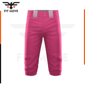 Pantalons de baseball sur mesure en gros de haute qualité avec revers côtelés et taille élastique, vêtements de baseball et de softball, nom d'équipe personnalisé, unisexe - Product Image 2