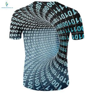 Camiseta de manga corta para hombre, prenda de vestir, con estampado Digital 3D a la moda, de alta calidad, con cuello redondo y diseño de exportación, 100% - Product Image 4
