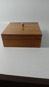 Handcrafted Solid Wood Spice Box <b>Container</b> with Brass Knob Luxury Wooden Masala Box <b>Storage</b> Organizer <b>for</b> <b>Kitchen</b> & Table Decor - Product Image 3