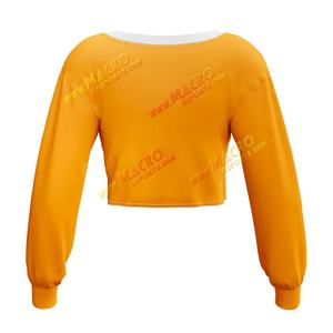 Women Autumn Gym Wear Fitness Thick Workout <b>Elastic</b> <b>Hem</b> Cotton Cropped <b>Top</b> Hoodie for Active and Casual Comfort - Product Image 2