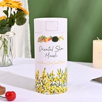Boîte cylindrique en carton avec Logo personnalisé, cylindre rond en Tube de papier, coffret d'emballage pour coffrets cadeaux cosmétiques, pièces