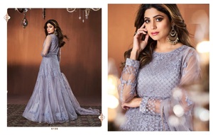 Prsenting Mới Miễn Phí Kích Thước Bộ Sưu Tập Bướm Lưới Với Công Việc Thêu Nặng Áo Choàng Anarkali Dài Với Bộ Sưu Tập Màu Sắc Độc Đáo - Product Image 5