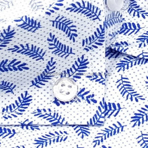 เสื้อสแปนเด็กซ์สำหรับผู้ชายผ้าคอตตอนลำลองพิมพ์ลายดอกไม้กระดุมแถวเดียวแห้งเร็วระบายอากาศเป็นมิตรกับสิ่งแวดล้อม - Product Image 3