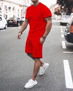 Ensemble t-shirt et Short pour hommes, vêtements d'été de haute qualité, avec impression par Sublimation, logo personnalisé, collection 100% - Product Image 4