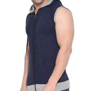 Custom Design <b>Men</b> Pullover <b>Hoodie</b> <b>Men's</b> <b>Sleeveless</b> <b>Hoodie</b> for Gym - Product Image 5