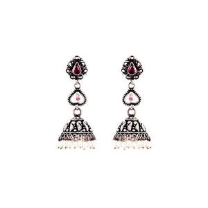 Pendientes de plata de ley 92,5 hechos a mano con cable, joyería con pasador de Jhumkis, NSJ-892 - Product Image 1