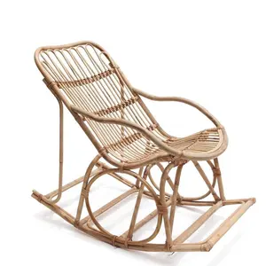 100% Natural Rattan Rocking chair Leisure chair, Natural Wicker Rattan Furniture from Vietnam