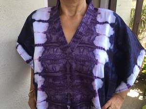 Vestido largo de lujo para mujer, caftán playero de manga larga con escote en V profundo - Product Image 5