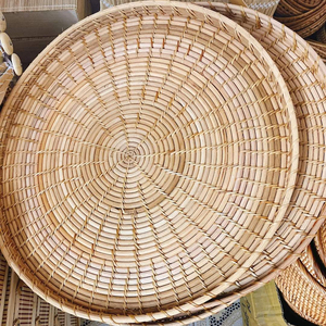 2022 Factory OEM new design rattan storage basket rectangular bamboo basket with lid wooden large capacity fruit box in Vietnam